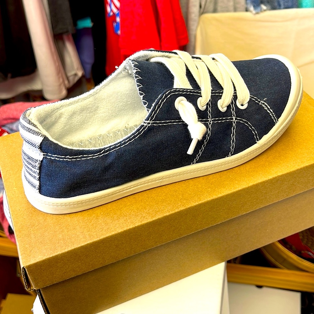 Forever Navy slip on shoes